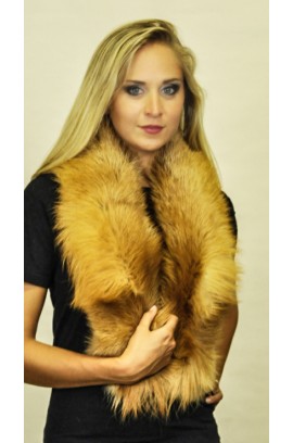 Golden fox fur scarf